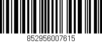 Código de barras (EAN, GTIN, SKU, ISBN): '852956007615'