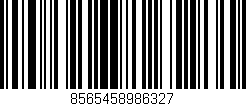 Código de barras (EAN, GTIN, SKU, ISBN): '8565458986327'