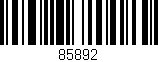 Código de barras (EAN, GTIN, SKU, ISBN): '85892'