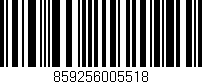 Código de barras (EAN, GTIN, SKU, ISBN): '859256005518'