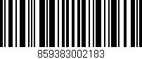 Código de barras (EAN, GTIN, SKU, ISBN): '859383002183'