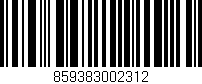 Código de barras (EAN, GTIN, SKU, ISBN): '859383002312'