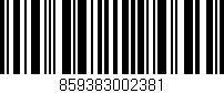 Código de barras (EAN, GTIN, SKU, ISBN): '859383002381'