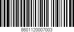Código de barras (EAN, GTIN, SKU, ISBN): '8601120007003'