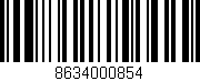 Código de barras (EAN, GTIN, SKU, ISBN): '8634000854'