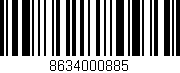 Código de barras (EAN, GTIN, SKU, ISBN): '8634000885'