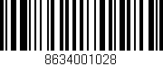 Código de barras (EAN, GTIN, SKU, ISBN): '8634001028'