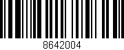 Código de barras (EAN, GTIN, SKU, ISBN): '8642004'