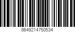 Código de barras (EAN, GTIN, SKU, ISBN): '8649214750534'
