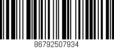 Código de barras (EAN, GTIN, SKU, ISBN): '86792507934'
