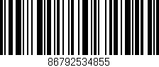Código de barras (EAN, GTIN, SKU, ISBN): '86792534855'