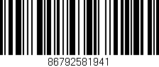 Código de barras (EAN, GTIN, SKU, ISBN): '86792581941'