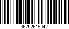 Código de barras (EAN, GTIN, SKU, ISBN): '86792615042'