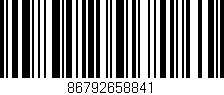 Código de barras (EAN, GTIN, SKU, ISBN): '86792658841'