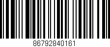 Código de barras (EAN, GTIN, SKU, ISBN): '86792840161'