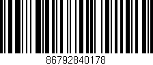 Código de barras (EAN, GTIN, SKU, ISBN): '86792840178'