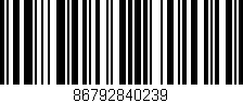 Código de barras (EAN, GTIN, SKU, ISBN): '86792840239'