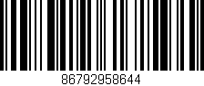 Código de barras (EAN, GTIN, SKU, ISBN): '86792958644'