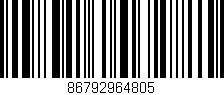 Código de barras (EAN, GTIN, SKU, ISBN): '86792964805'