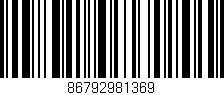 Código de barras (EAN, GTIN, SKU, ISBN): '86792981369'