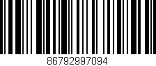 Código de barras (EAN, GTIN, SKU, ISBN): '86792997094'