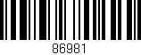 Código de barras (EAN, GTIN, SKU, ISBN): '86981'