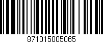 Código de barras (EAN, GTIN, SKU, ISBN): '871015005065'