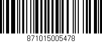 Código de barras (EAN, GTIN, SKU, ISBN): '871015005478'