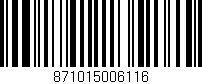 Código de barras (EAN, GTIN, SKU, ISBN): '871015006116'