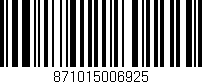 Código de barras (EAN, GTIN, SKU, ISBN): '871015006925'