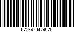 Código de barras (EAN, GTIN, SKU, ISBN): '8725470474978'