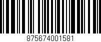 Código de barras (EAN, GTIN, SKU, ISBN): '875674001581'