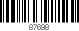 Código de barras (EAN, GTIN, SKU, ISBN): '87698'