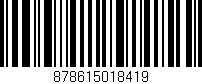 Código de barras (EAN, GTIN, SKU, ISBN): '878615018419'