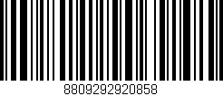 Código de barras (EAN, GTIN, SKU, ISBN): '8809292920858'