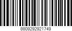 Código de barras (EAN, GTIN, SKU, ISBN): '8809292921749'