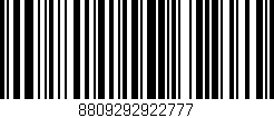 Código de barras (EAN, GTIN, SKU, ISBN): '8809292922777'
