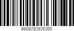 Código de barras (EAN, GTIN, SKU, ISBN): '8809292925365'