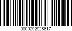 Código de barras (EAN, GTIN, SKU, ISBN): '8809292925617'