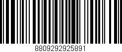 Código de barras (EAN, GTIN, SKU, ISBN): '8809292925891'