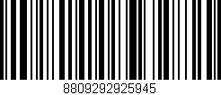 Código de barras (EAN, GTIN, SKU, ISBN): '8809292925945'