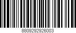 Código de barras (EAN, GTIN, SKU, ISBN): '8809292926003'
