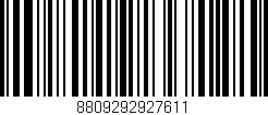 Código de barras (EAN, GTIN, SKU, ISBN): '8809292927611'
