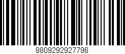 Código de barras (EAN, GTIN, SKU, ISBN): '8809292927796'