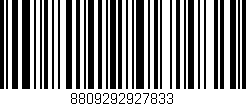 Código de barras (EAN, GTIN, SKU, ISBN): '8809292927833'