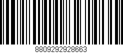 Código de barras (EAN, GTIN, SKU, ISBN): '8809292928663'