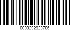 Código de barras (EAN, GTIN, SKU, ISBN): '8809292928786'