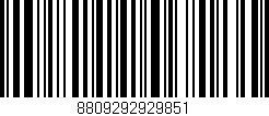 Código de barras (EAN, GTIN, SKU, ISBN): '8809292929851'