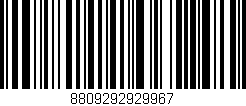 Código de barras (EAN, GTIN, SKU, ISBN): '8809292929967'