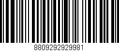 Código de barras (EAN, GTIN, SKU, ISBN): '8809292929981'